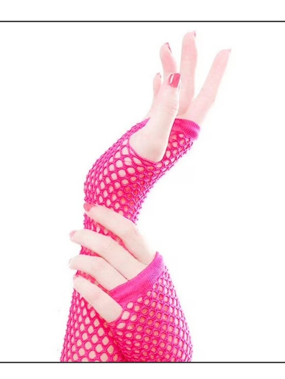 💥FREE WITH 3/$30 BUNDLE💥 Hot Pink Fishnet Fingerless Gloves